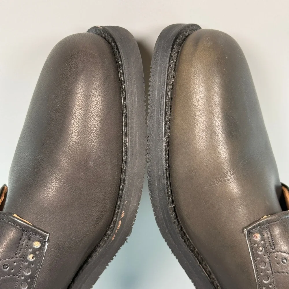 Allen Edmonds Fairmont Dress Oxfords Mens 10 AA Narrow Black Vibram Brogue Shoes